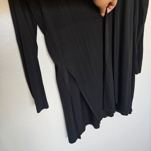 NWOT CJLA | Black Long Line Cardigan Soft Stretch, Womens Large - Picture 3 of 4